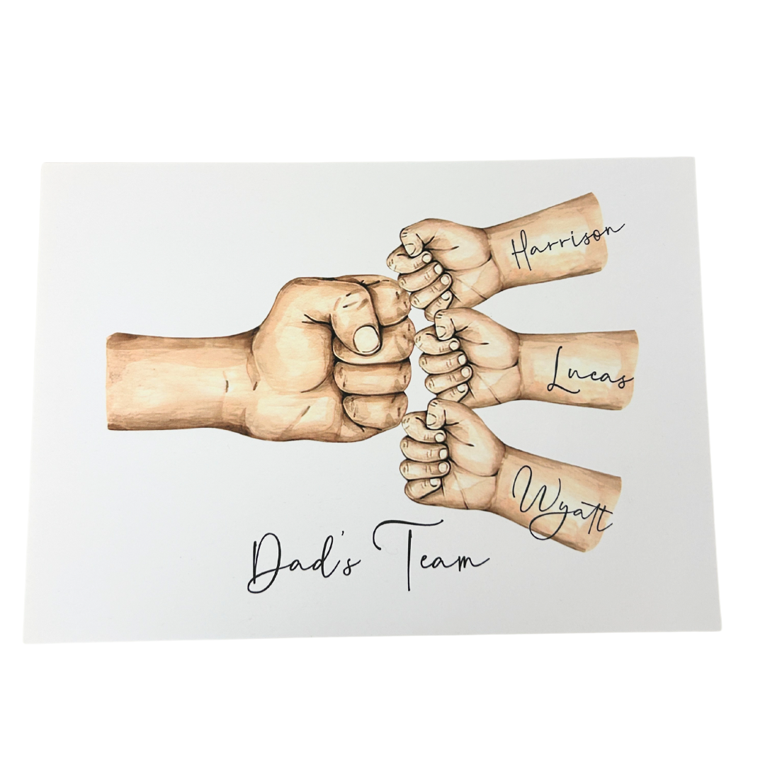 Father - family fist bump print