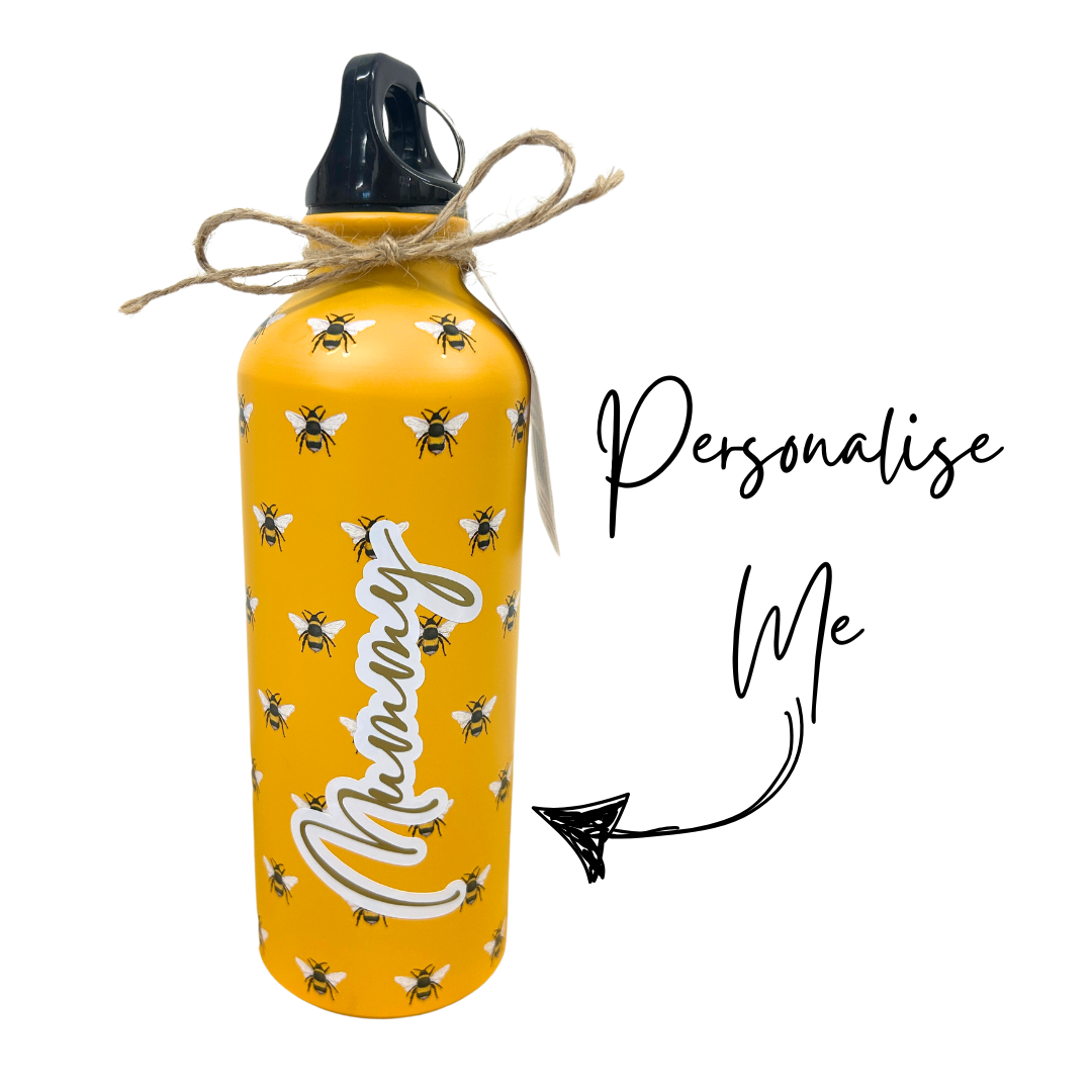 Personalised bumble bee drinks bottle