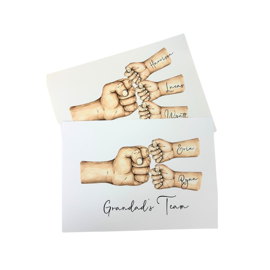 Father - family fist bump print