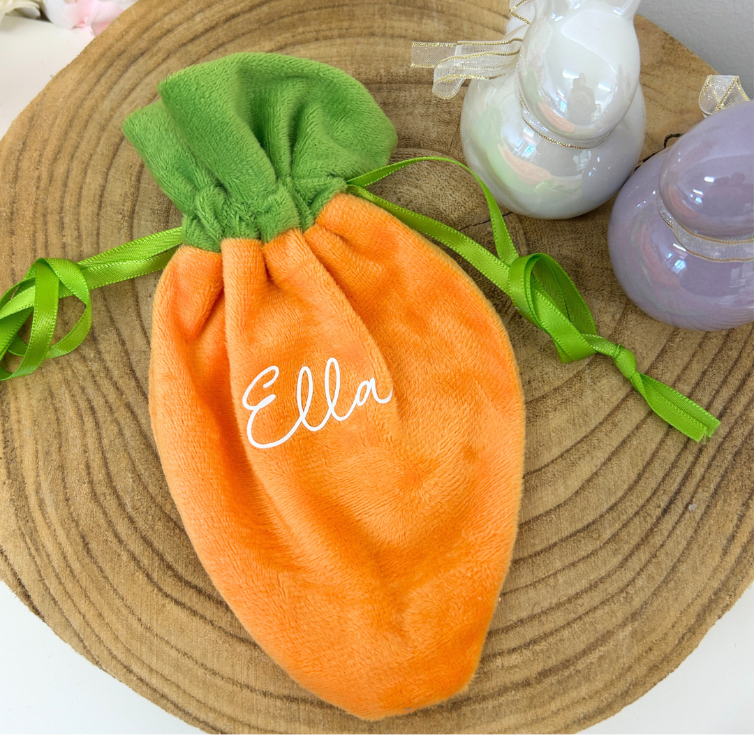 Personalised carrot bag
