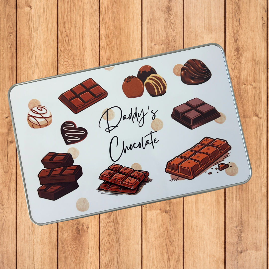 Personalised chocolate tin