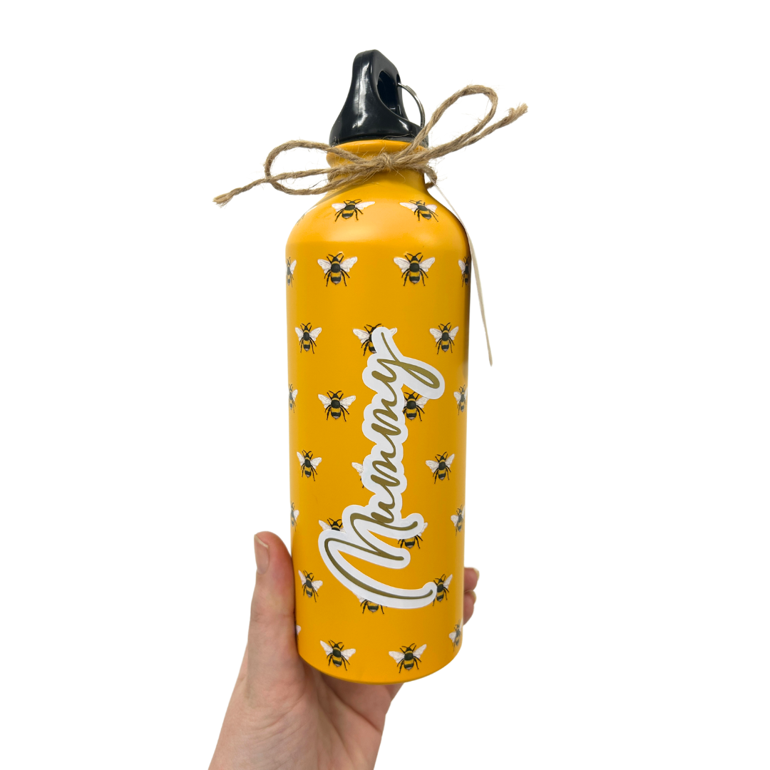 Personalised bumble bee drinks bottle