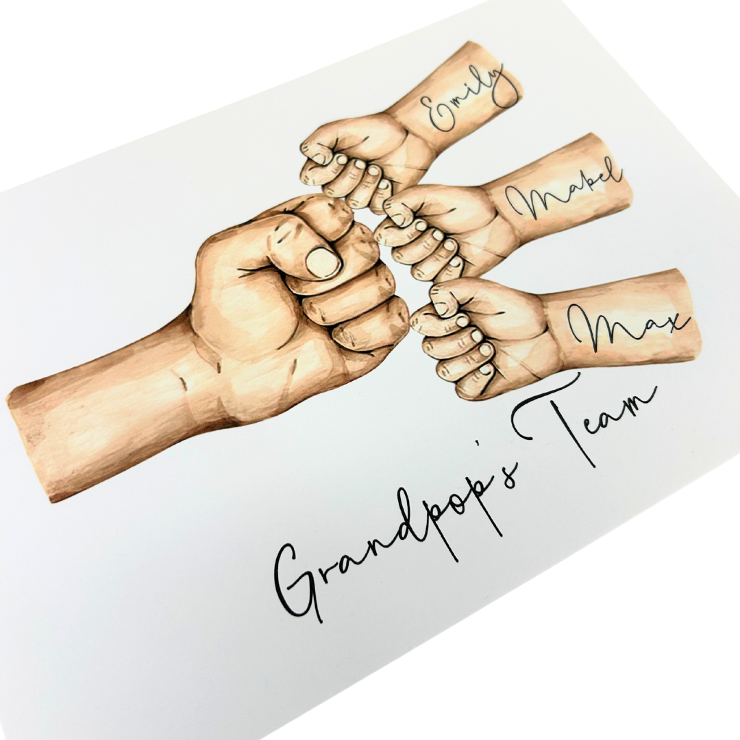 Father - family fist bump print