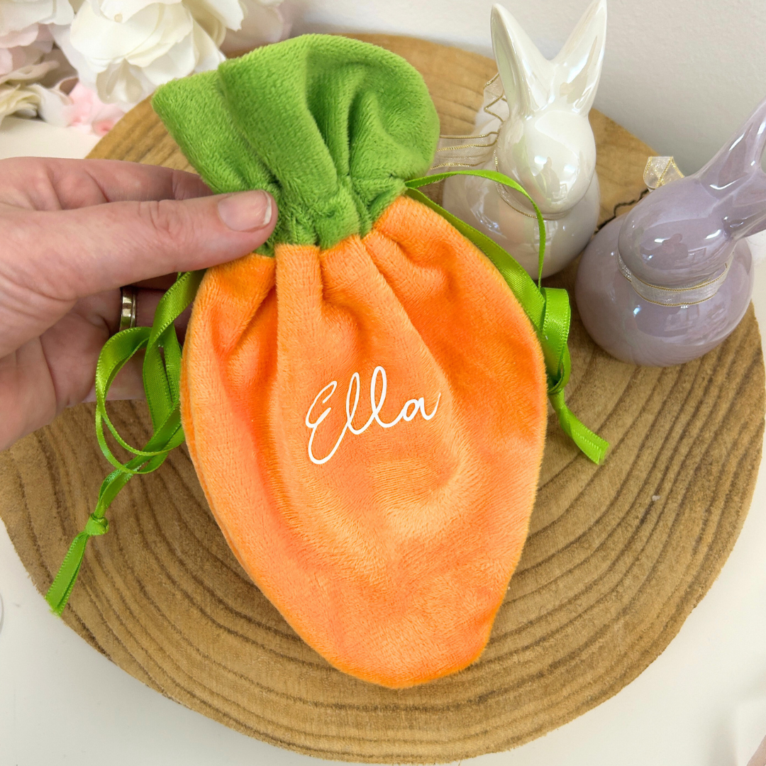 Personalised carrot bag