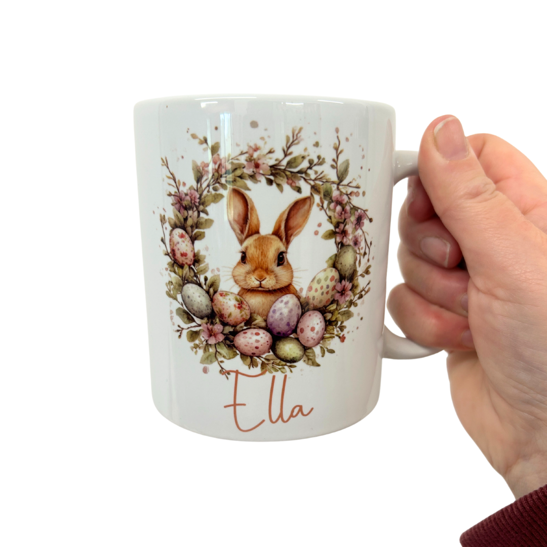 Personalised Easter bunny mug/coaster