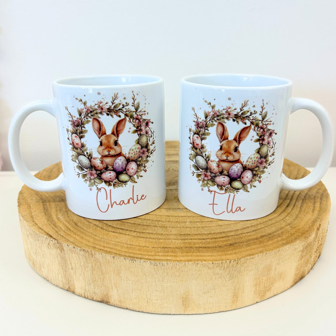 Personalised Easter bunny mug/coaster