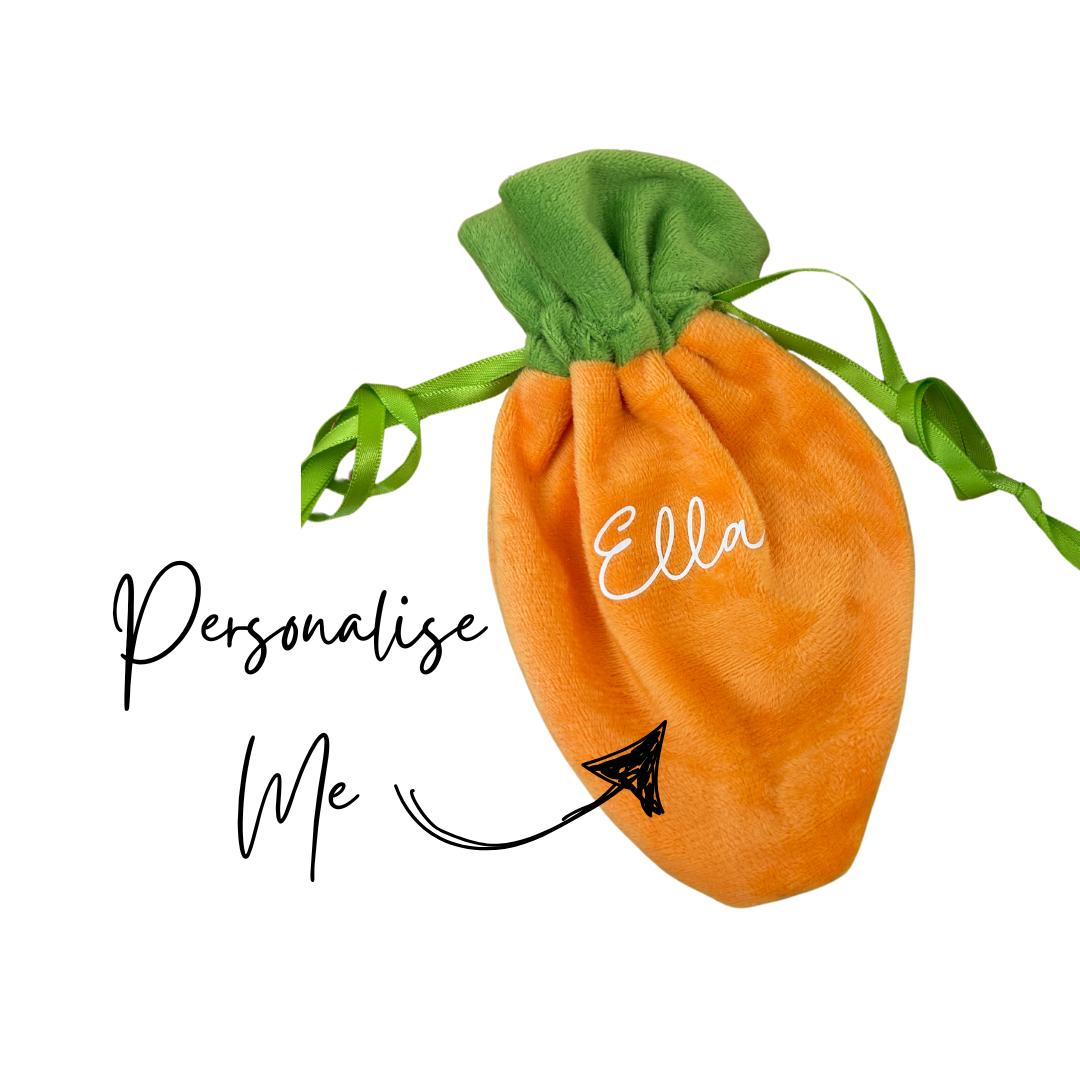 Personalised carrot bag
