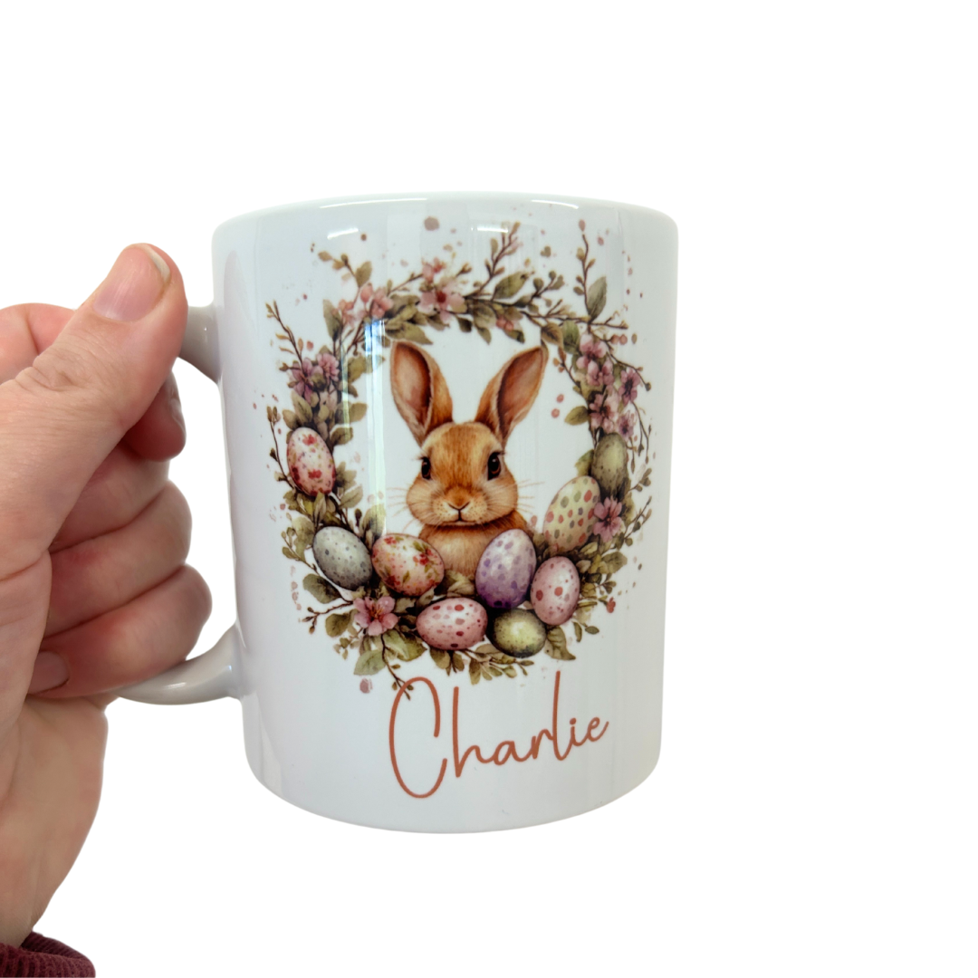 Personalised Easter bunny mug/coaster