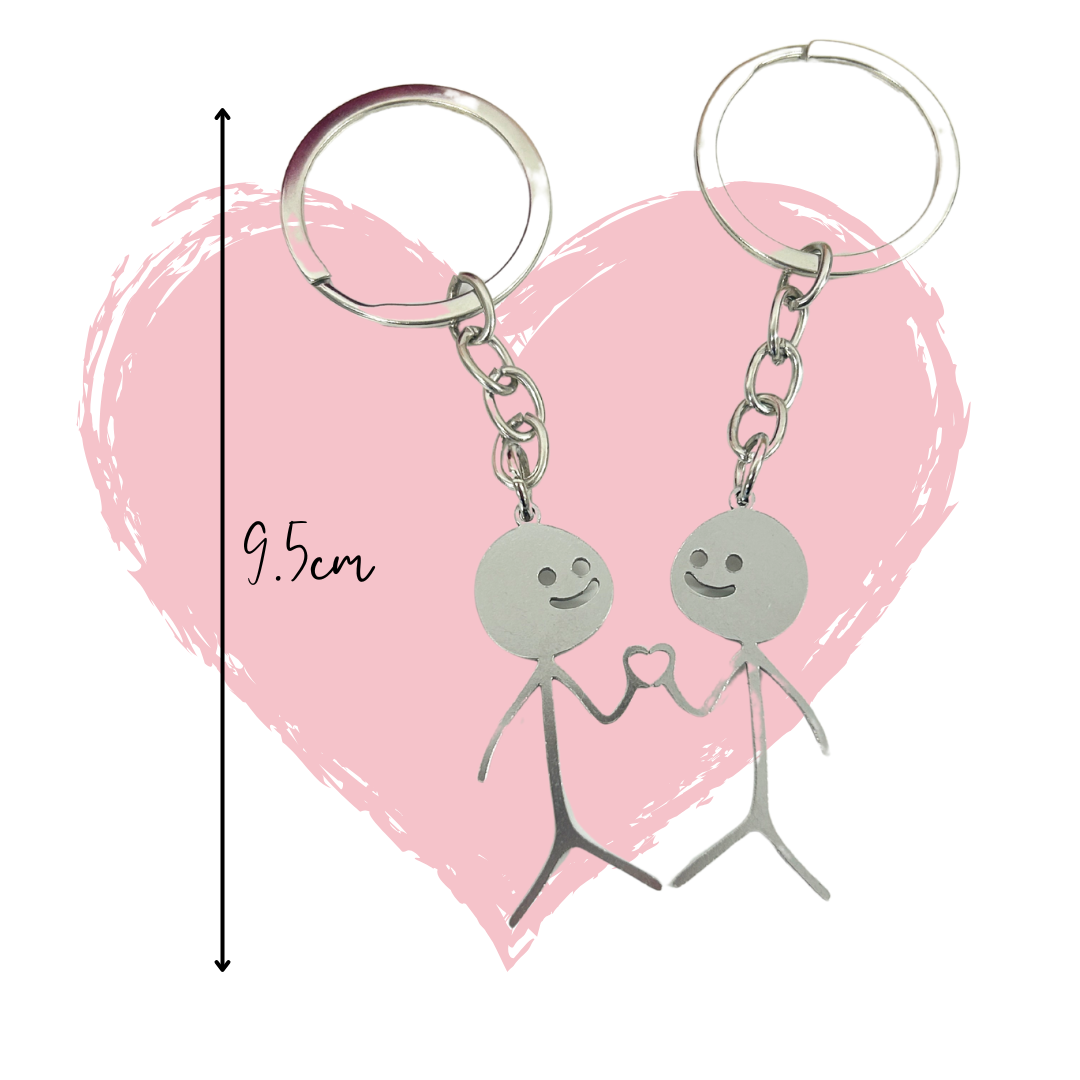 Metal couple keyring - Valentines gift - Gift for couples