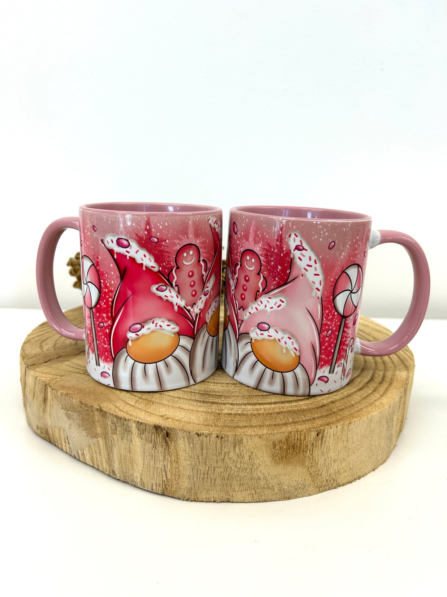 Pink gonk mug - Christmas mug
