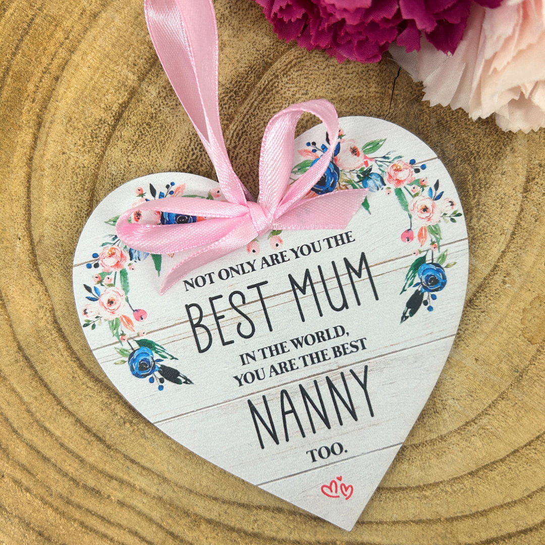 Mum/Nanny hanging heart - Gift for mum