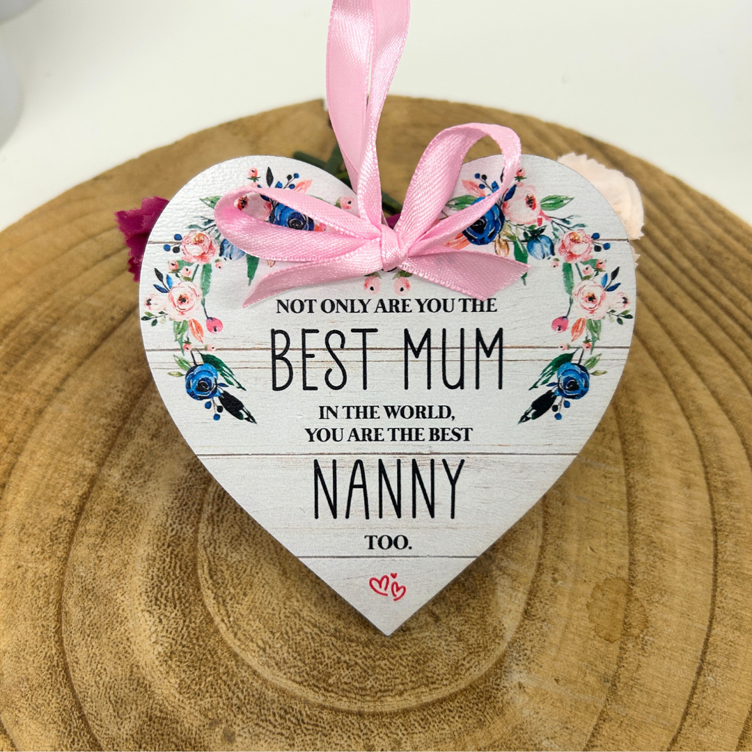 Mum/Nanny hanging heart - Gift for mum