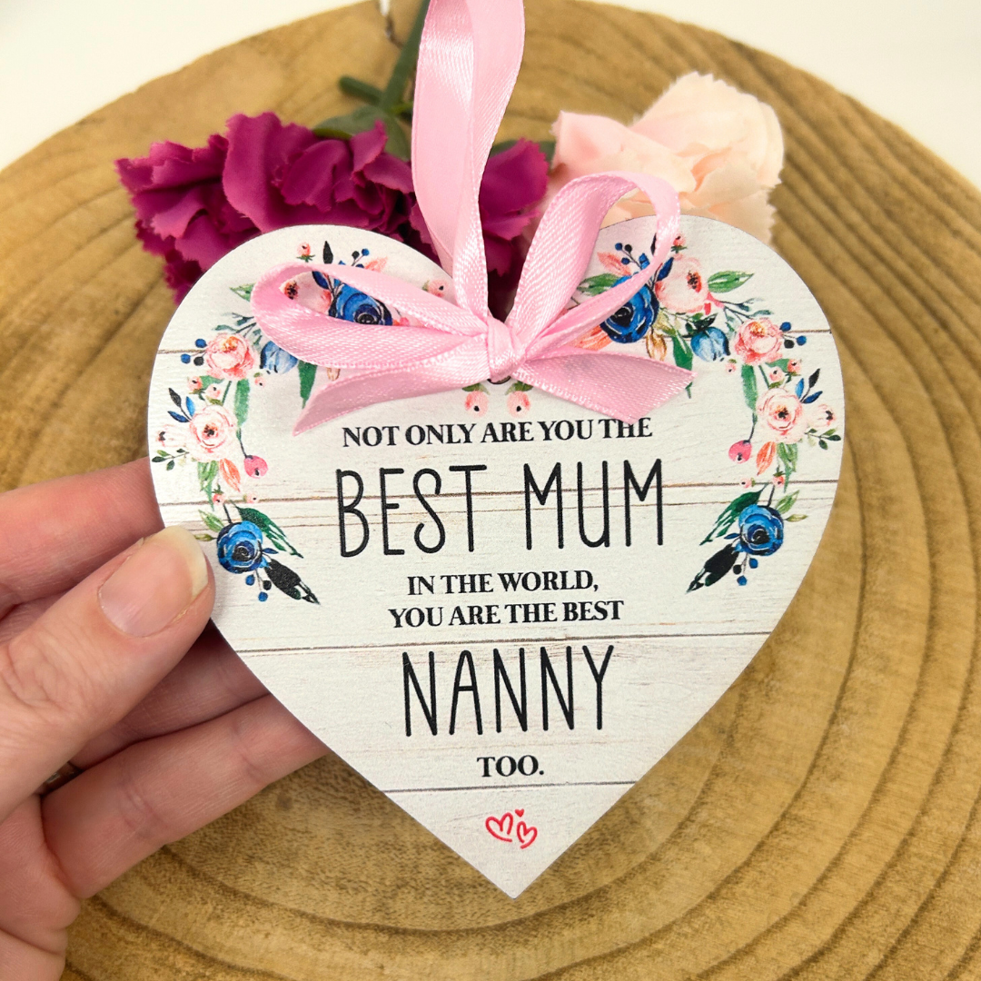 Mum/Nanny hanging heart - Gift for mum