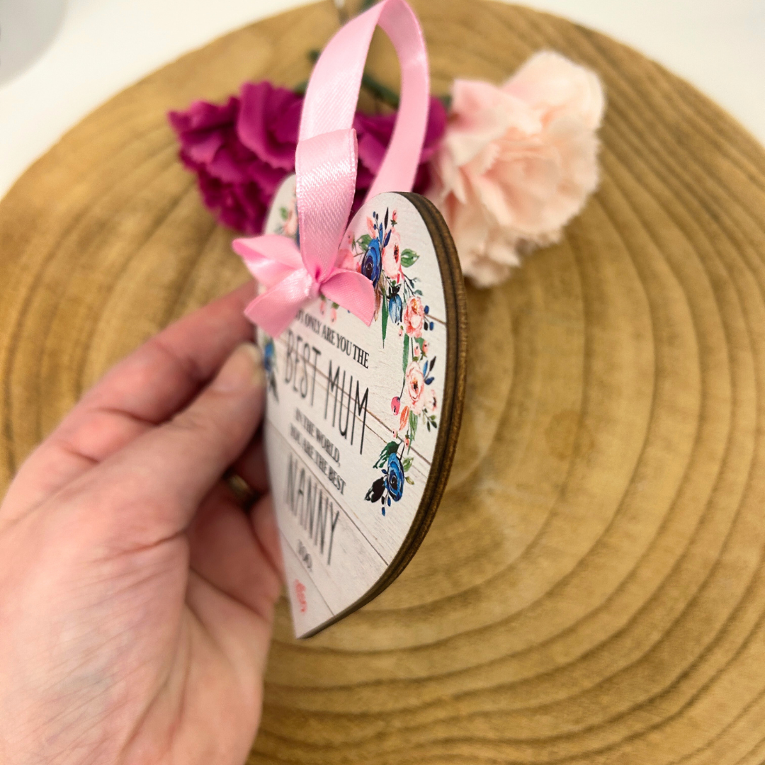 Mum/Nanny hanging heart - Gift for mum