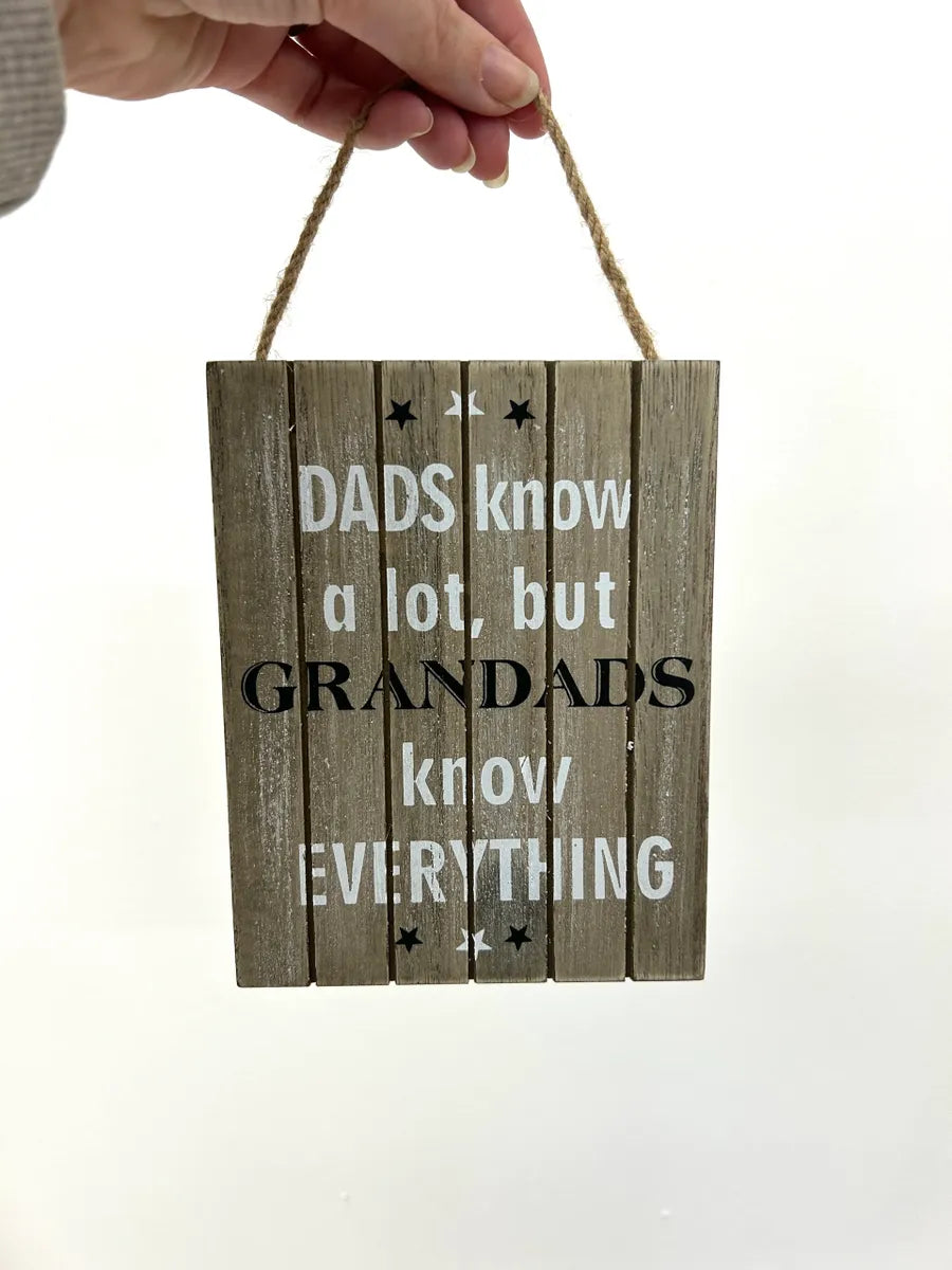 Funny Grandad Sign - Wooden hanging sign