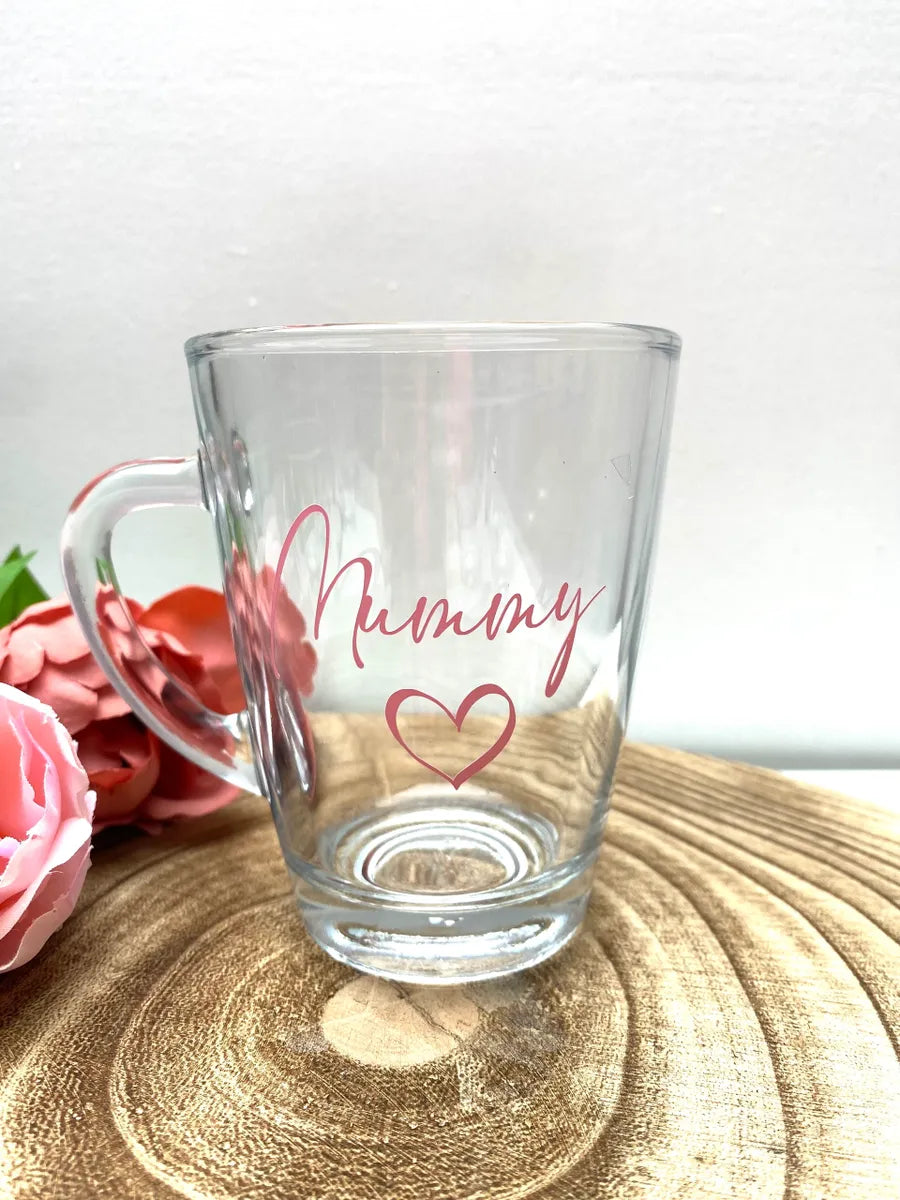 Personalised glass mug