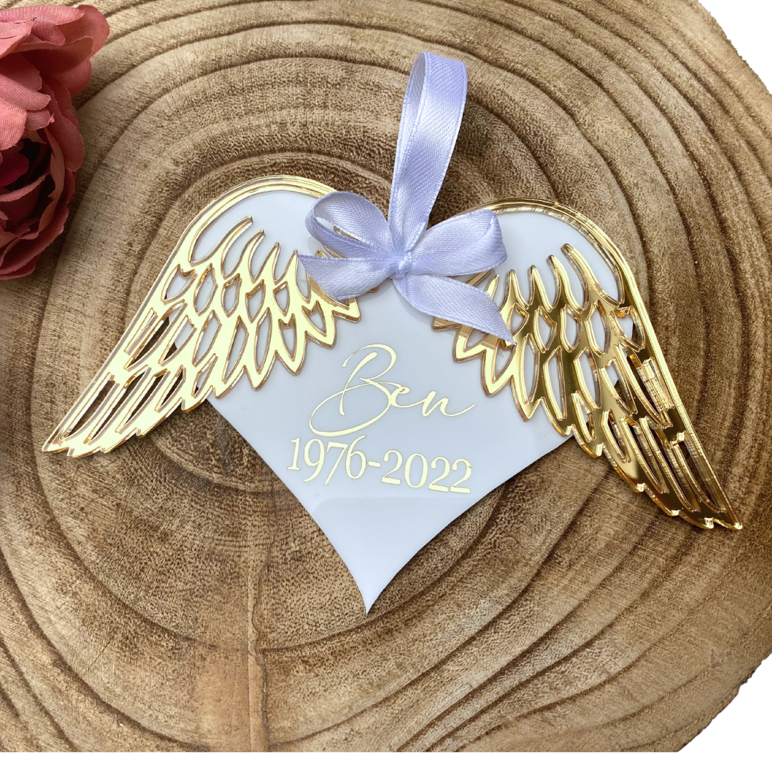 Personalised memorial wings