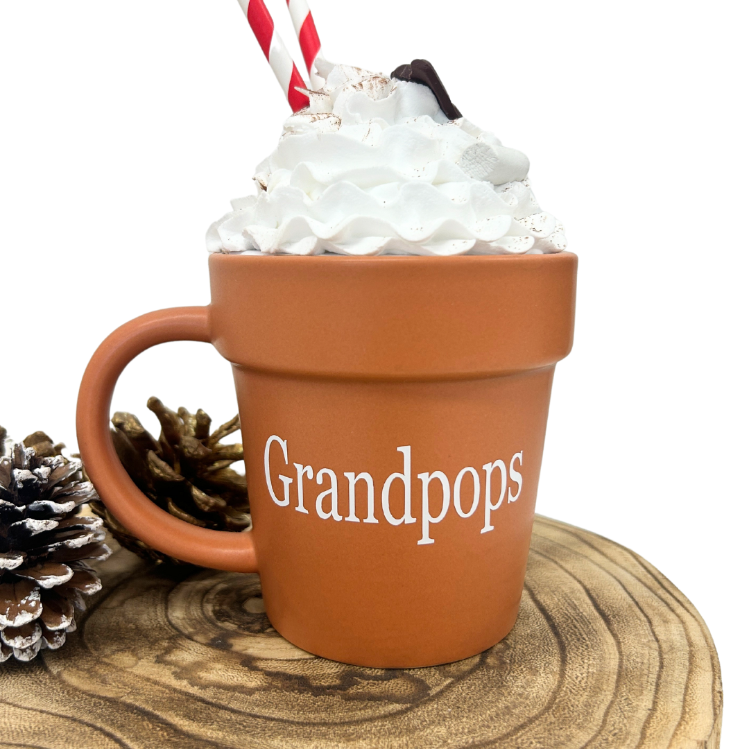 Personalised plant pot mug and spoon