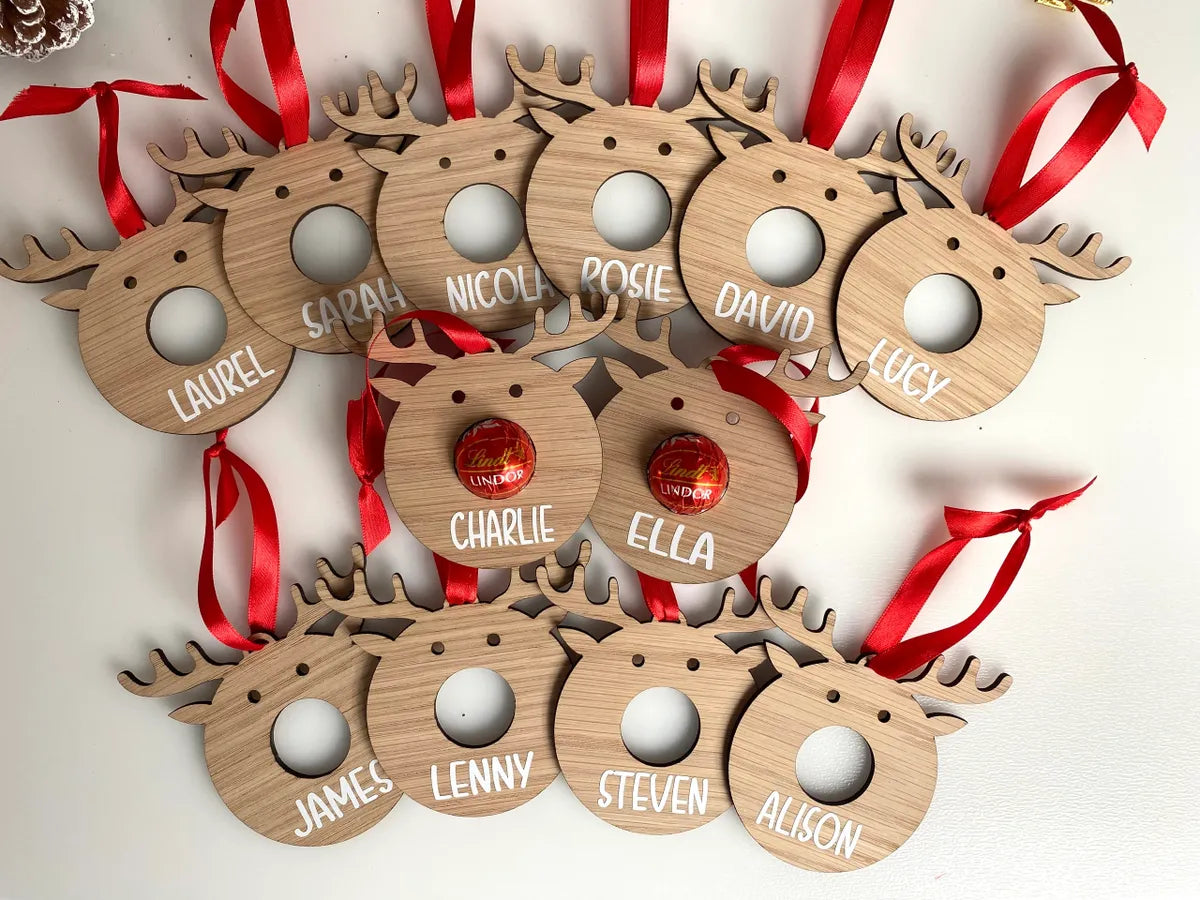 Personalised reindeer head - chocolate holders