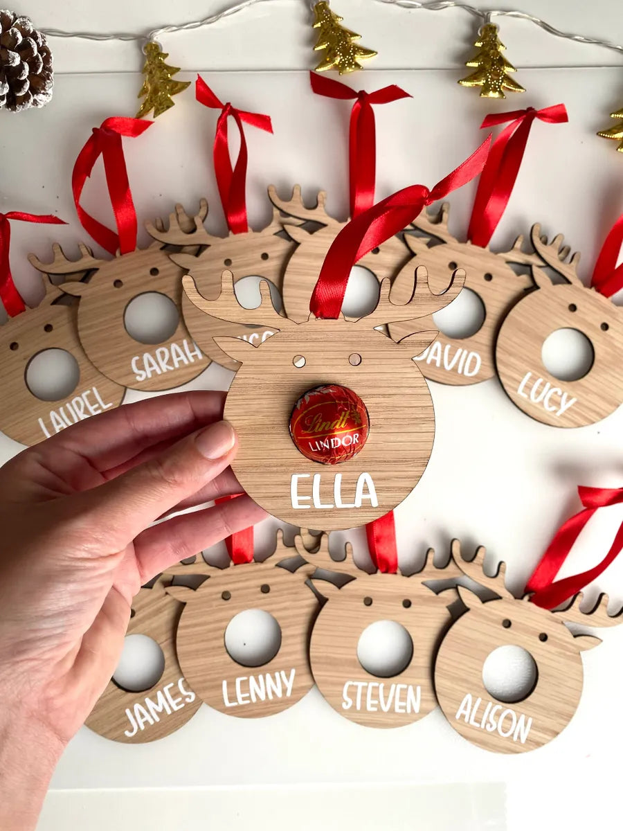 Personalised reindeer head - chocolate holders