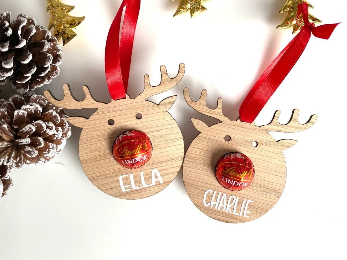Personalised reindeer head - chocolate holders