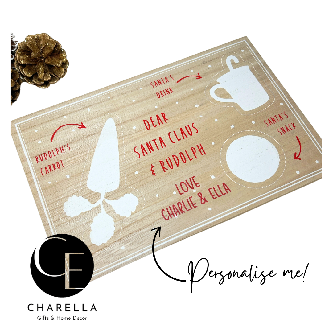 Wooden santas treat board, Christmas eve board