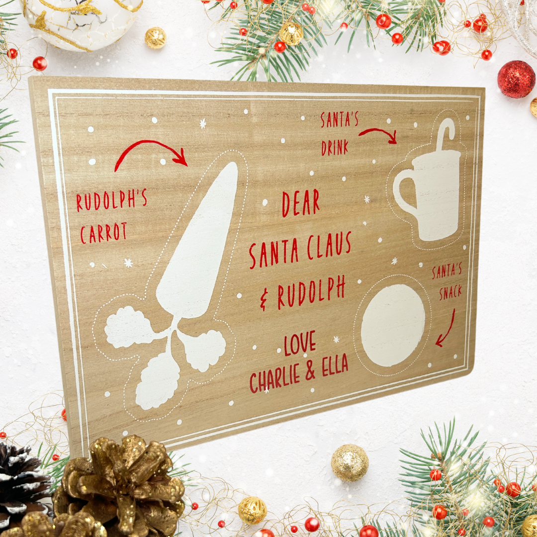 Wooden santas treat board, Christmas eve board