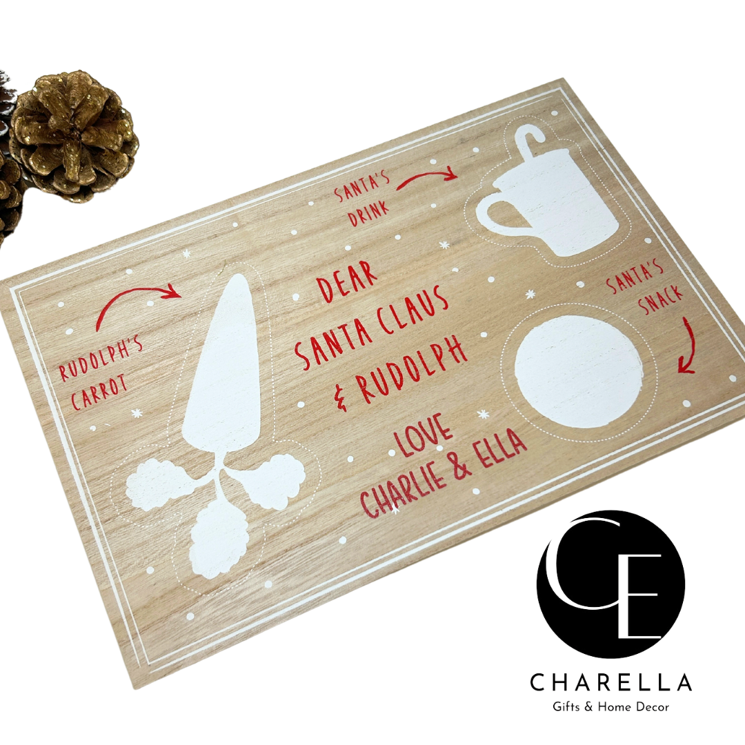 Wooden santas treat board, Christmas eve board