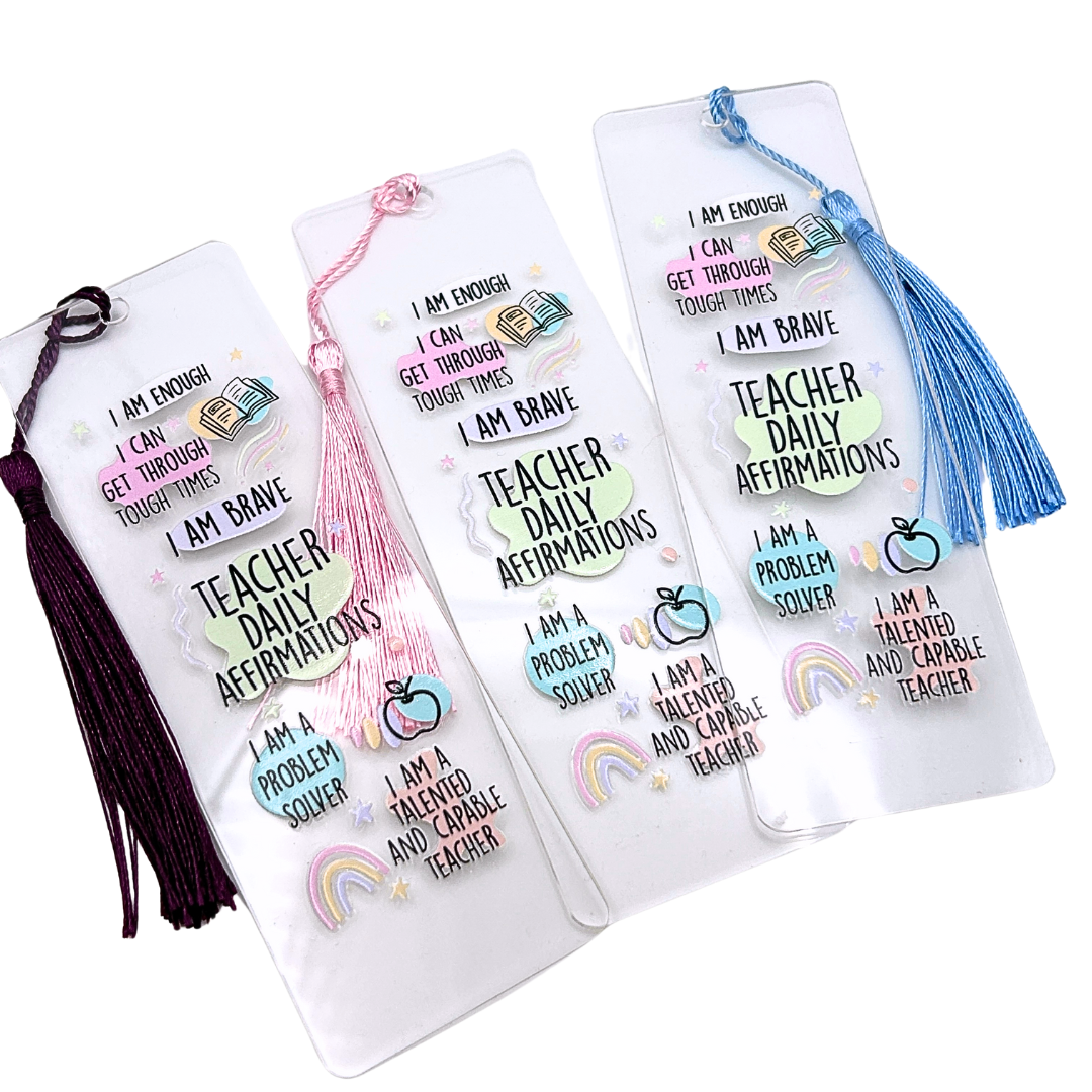Teacher daily affirmation bookmark - Teacher gift