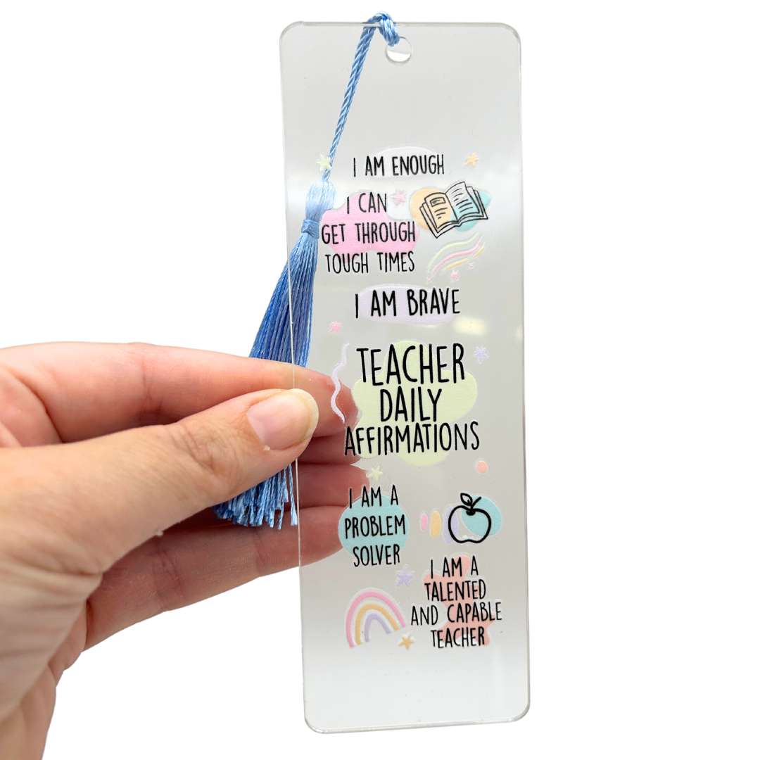 Teacher daily affirmation bookmark - Teacher gift