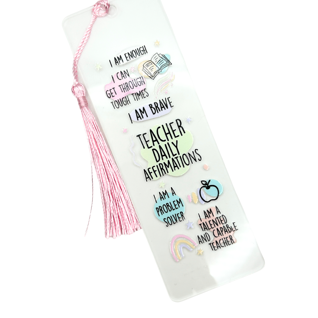 Teacher daily affirmation bookmark - Teacher gift