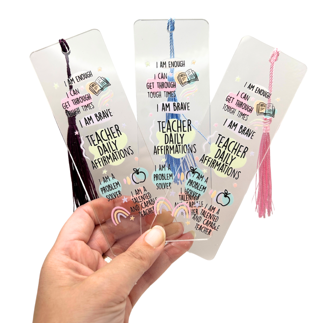 Teacher daily affirmation bookmark - Teacher gift