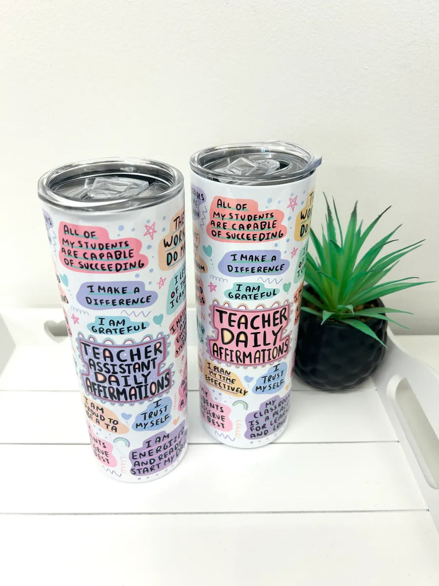 Teacher/Teaching assistant printed tumbler