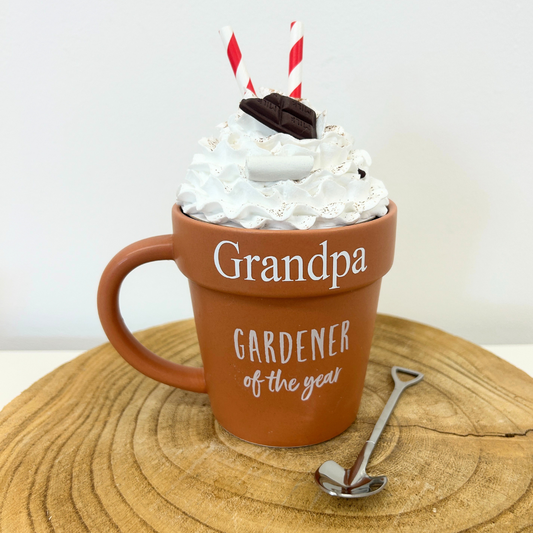 Gardener of the year plant pot mug - Personalised