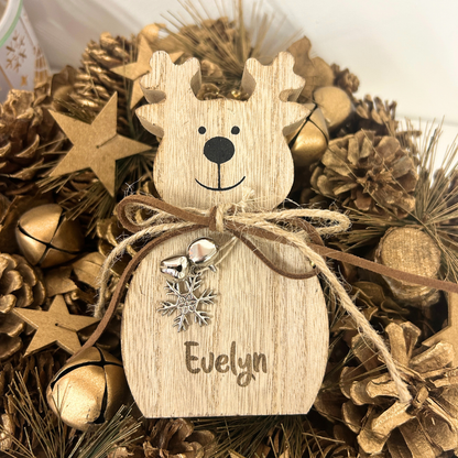 Freestanding reindeer with bell