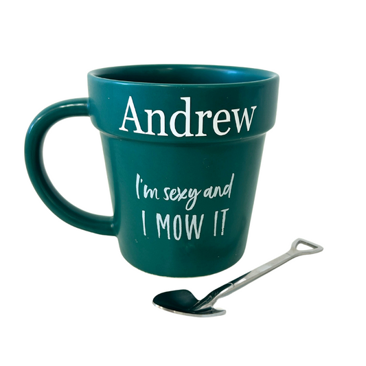 Funny plant pot mug - Personalised plant pot mug