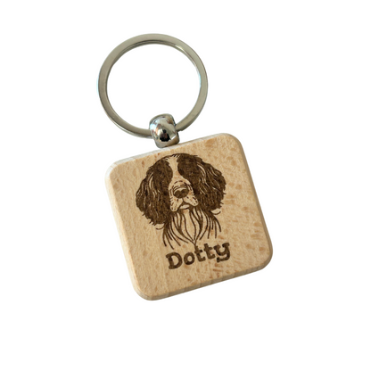 Personalised dog breed keyring