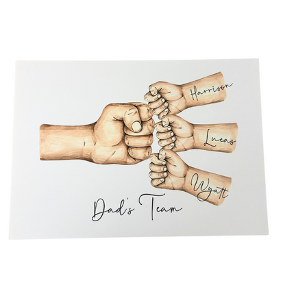 Father - family fist bump print