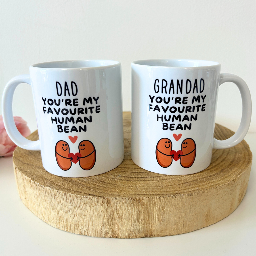 'You're my favourite human bean' Personalised mug