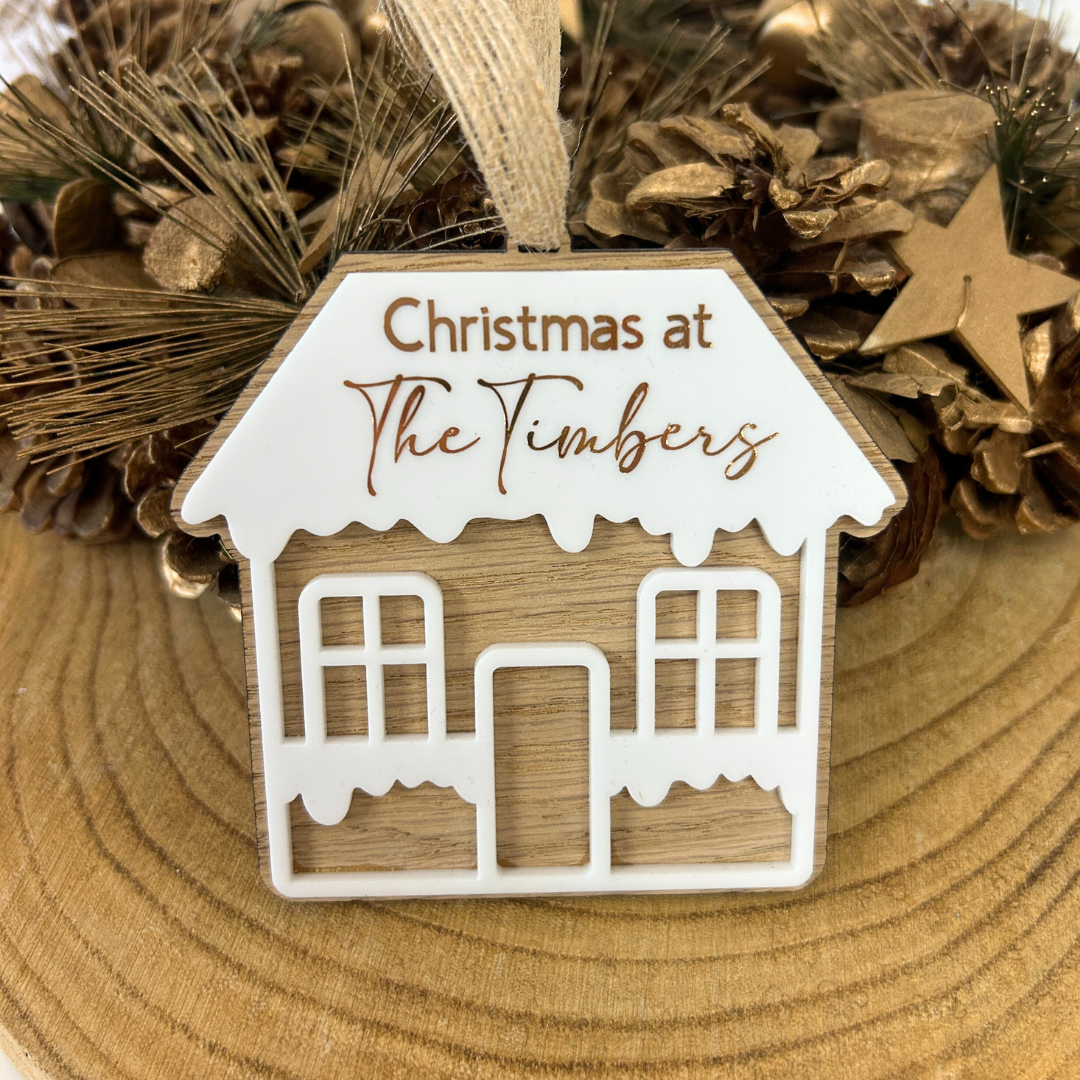 Personalised Christmas house decoration, Family christmas decoration