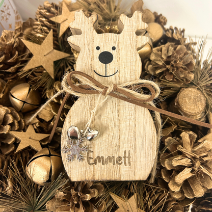 Freestanding reindeer with bell