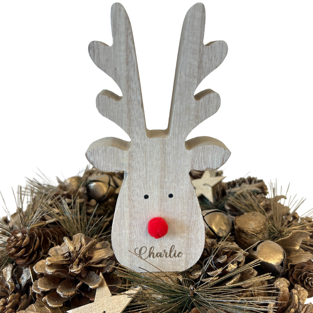 Personalised reindeer decoration -Freestanding