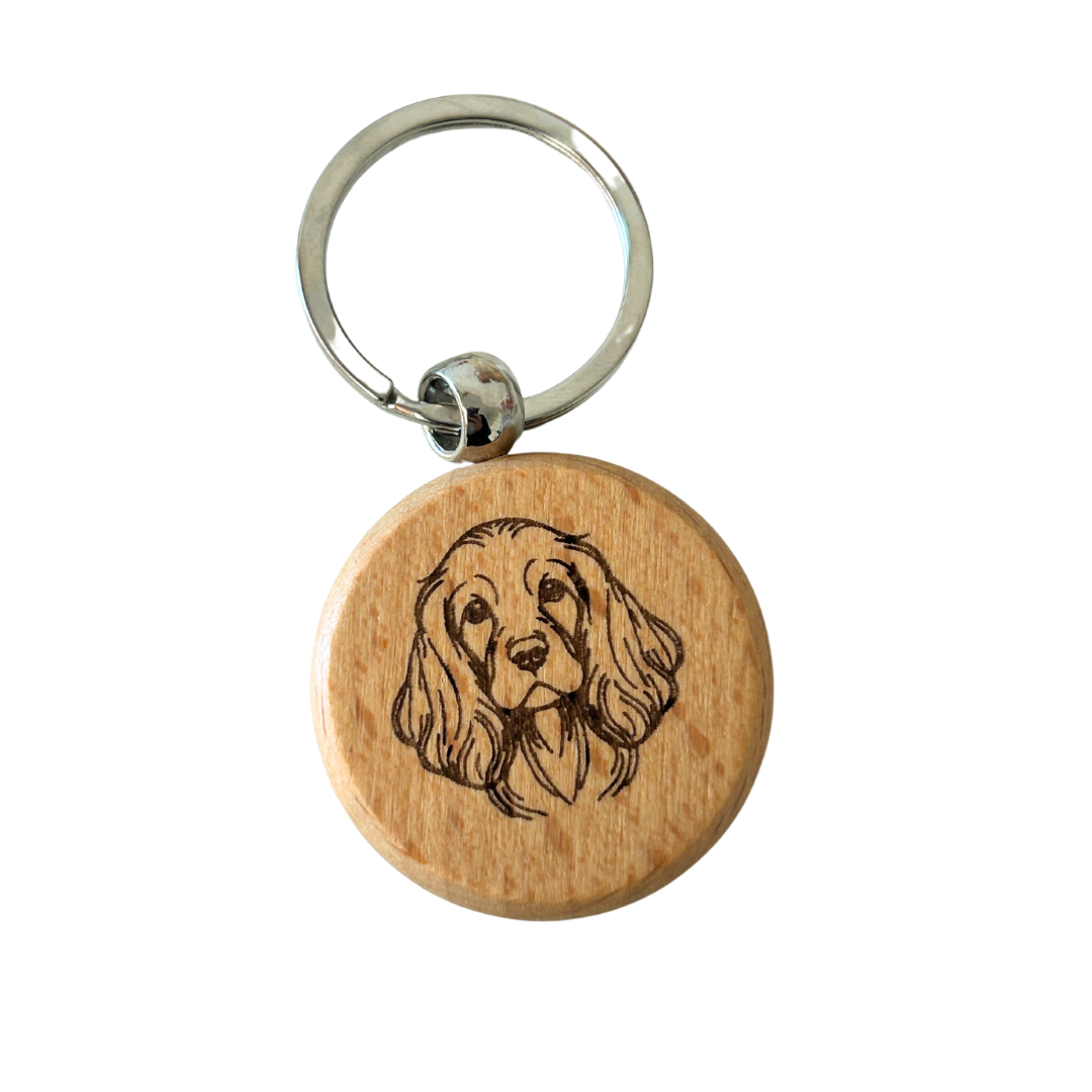 Personalised dog breed keyring
