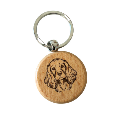 Personalised dog breed keyring