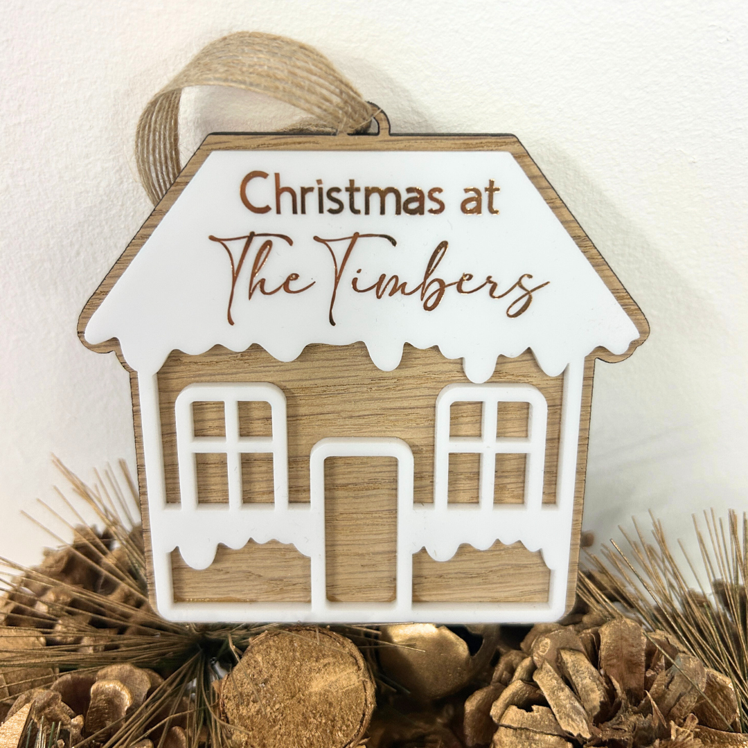 Personalised Christmas house decoration, Family christmas decoration