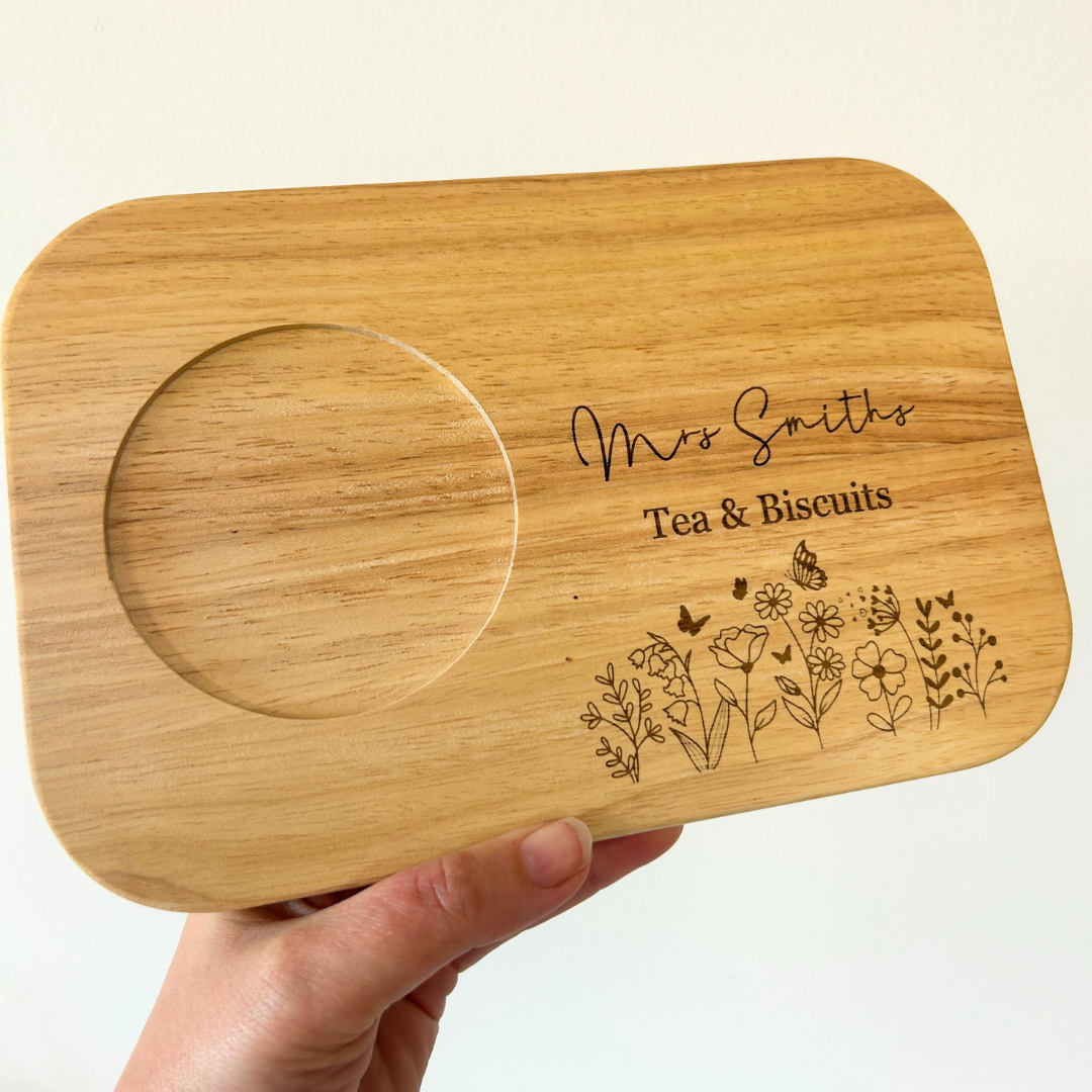 Personalised teacher tea & biscuit board