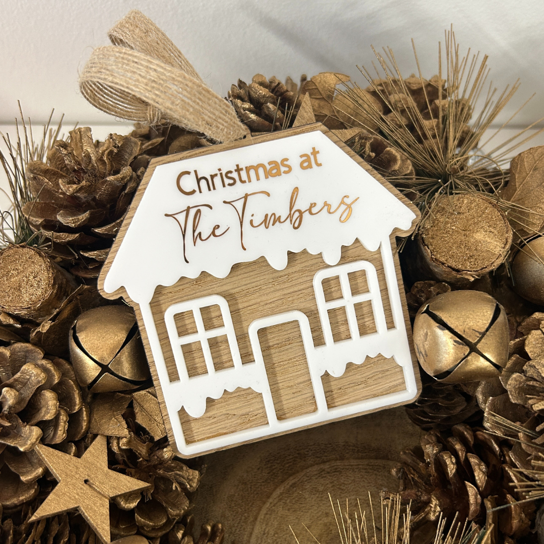 Personalised Christmas house decoration, Family christmas decoration