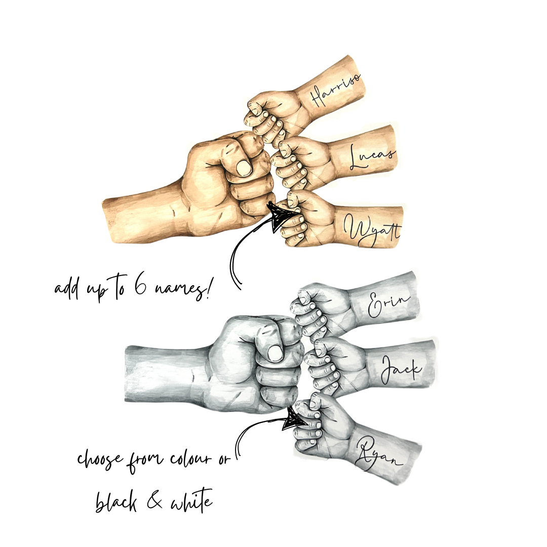 Father - family fist bump print