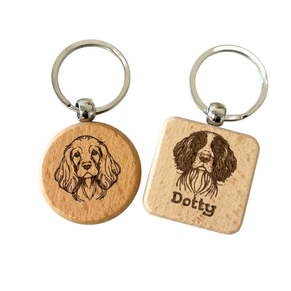 Personalised dog breed keyring