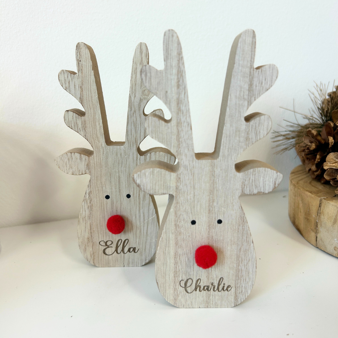Personalised reindeer decoration -Freestanding